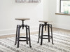 Lesterton Light Brown / Black 3 Pc. Long Counter Table, 2 Stools