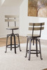 Karisslyn Whitewash / Black Swivel Barstool (2/CN)