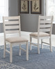 Skempton White/Light Brown Dining Upholstered Side Chair (Set of 2)