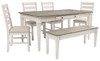 Skempton White/Light Brown Rectangular Table w/Storage