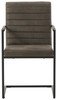 Strumford Gray / Black Dining Uph Arm Chair (2/CN)