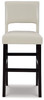 Leektree Ivory / Brown Tall Uph Barstool (2/CN)