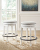 Valebeck White / Black Uph Swivel Stool (1/CN)