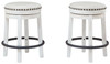 Valebeck White / Black Uph Swivel Stool (1/CN)