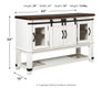 Valebeck White/Brown Dining Room Server