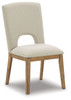 Dakmore Linen / Brown Dining Uph Side Chair (2/CN)