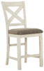 Brewgan White / Brown / Beige Upholstered Barstool (2/CN)