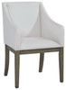 Anibecca Gray / Off White Dining Uph Arm Chair (2/CN)
