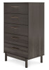 Brymont Dark Gray Five Drawer Chest