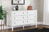 Aprilyn White 6 Pc. Dresser, Queen Canopy Bed, 2 Nightstands