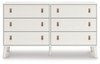 Aprilyn White Six Drawer Dresser