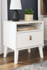 Aprilyn White One Drawer Night Stand