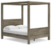 Shallifer Brown 4 Pc. Dresser, Queen Canopy Bed