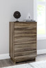 Shallifer Brown Five Drawer Chest