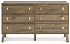 Aprilyn Light Brown 4 Pc. Dresser, Chest, Twin Bookcase Bed