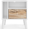 Piperton Brown / White One Drawer Night Stand