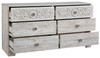 Paxberry Whitewash Six Drawer Dresser Weatherworn