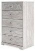 Paxberry Whitewash Five Drawer Chest