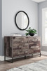 Neilsville Black / Gray Six Drawer Dresser