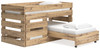 Larstin Brown Twin Over Twin Loft Bed