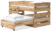 Larstin Brown Twin Over Twin Loft Bed