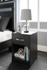 Finch Black One Drawer Night Stand 23'' Height