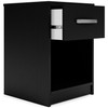 Finch Black One Drawer Night Stand 23'' Height