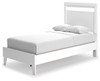 Flannia White Twin Panel Bed