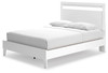 Flannia White Queen Panel Platform Bed