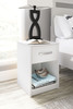 Flannia White One Drawer Night Stand 23'' Height