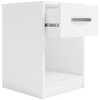 Flannia White One Drawer Night Stand 23'' Height