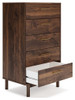 Calverson Mocha Five Drawer Chest