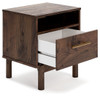 Calverson Mocha One Drawer Night Stand Medium