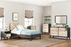 Piperton Brown / Black Twin Panel Platform Bed