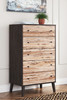 Piperton Two-tone Brown / Black Five Drawer Chest