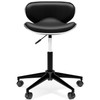 Beauenali Black Home Office Desk Chair (1/CN), Contoured Shape
