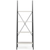 Bayflynn White / Black Bookcase 4 Open Shelves