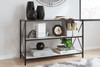 Bayflynn White / Black Bookcase 2 Fixed Shelves