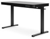 Lynxtyn Black Adjustable Height Desk With Drawer