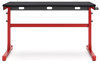Lynxtyn Red / Black Adjustable Height Desk