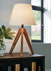 Laifland Brown Wood Table Lamp (2/CN)