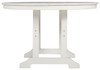 Crescent Luxe White Round Dining Table W/Umb Opt