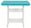 Eisely Turquoise/White Square Counter TBL w/UMB OPT