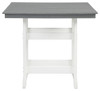 Transville Gray / White Square Counter Tbl W/Umb Opt