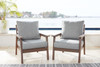 Emmeline Brown / Beige Lounge Chair W/Cushion (2/CN)