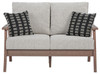 Emmeline Brown / Beige Loveseat W/Cushion