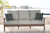 Emmeline Brown / Beige Sofa With Cushion