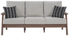 Emmeline Brown / Beige Sofa With Cushion