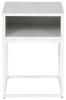 Deznee White Rectangular End Table