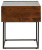 Rusitori Brown / Beige / White Rectangular End Table